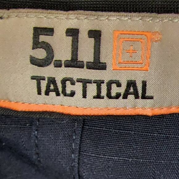 5.11 Tactical Cap Unisex One Size Black with White Logo Flag Bearer Snapback Cap - Picture 9 of 12